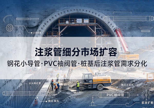 马尾注浆管细分市场扩容，隧道钢花小导管、PVC 袖阀管、桩基后注浆管需求分化